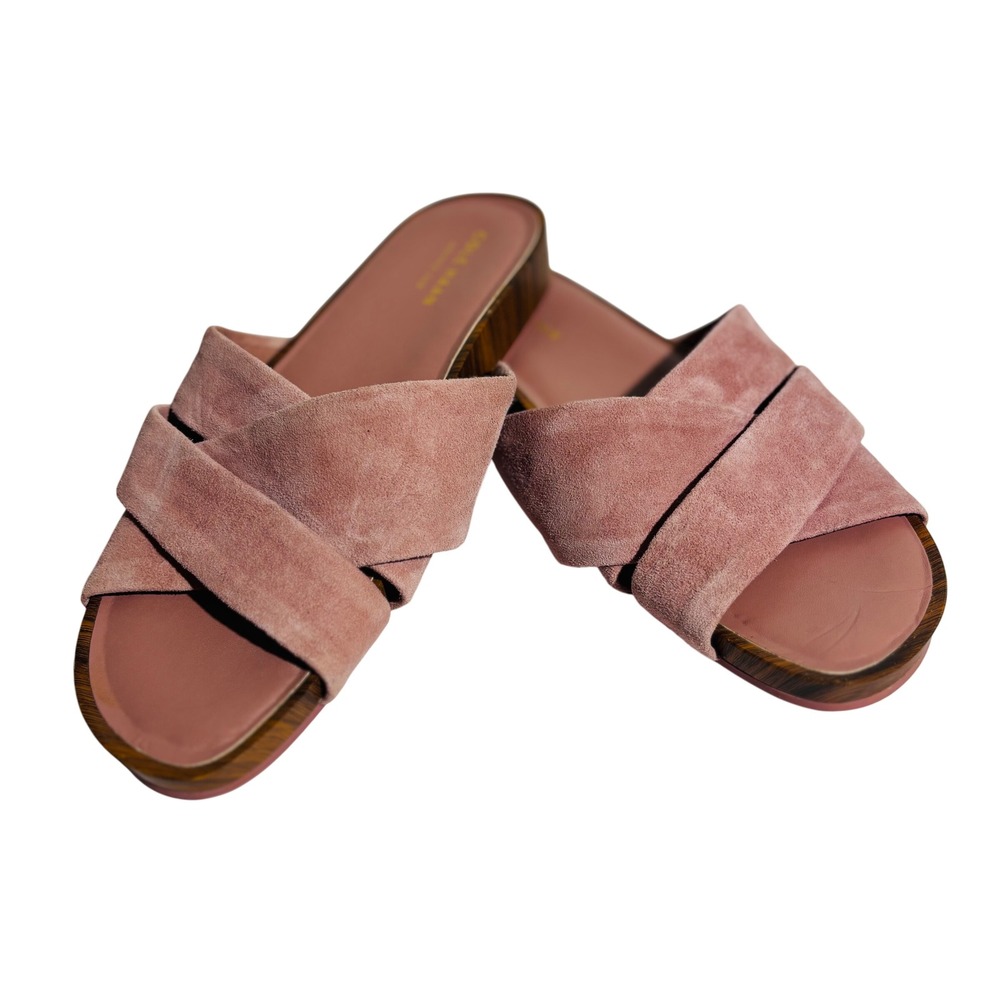 Cole Haan‎ Womens Braelyn Footbed Burlwood Suede Sandal Size: 6